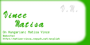 vince matisa business card